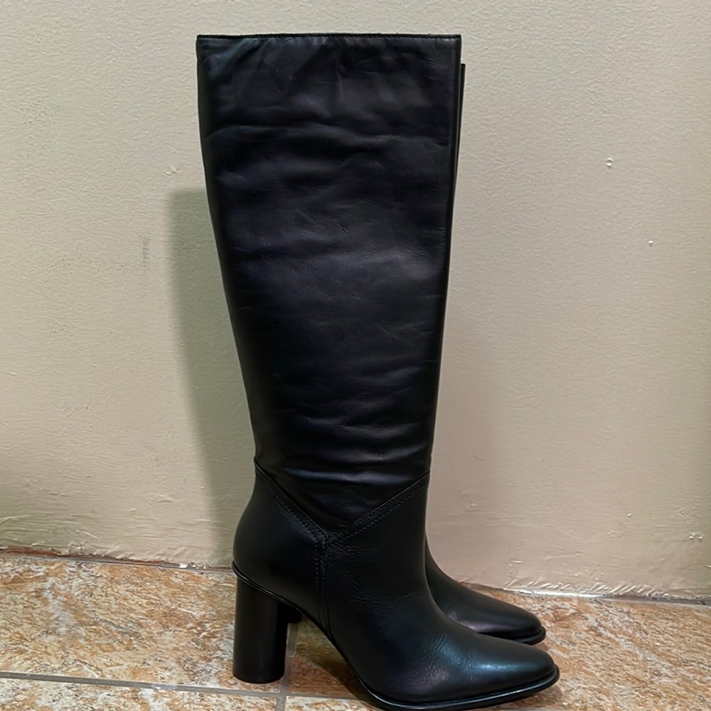 Zara High Heeled Leather Boots